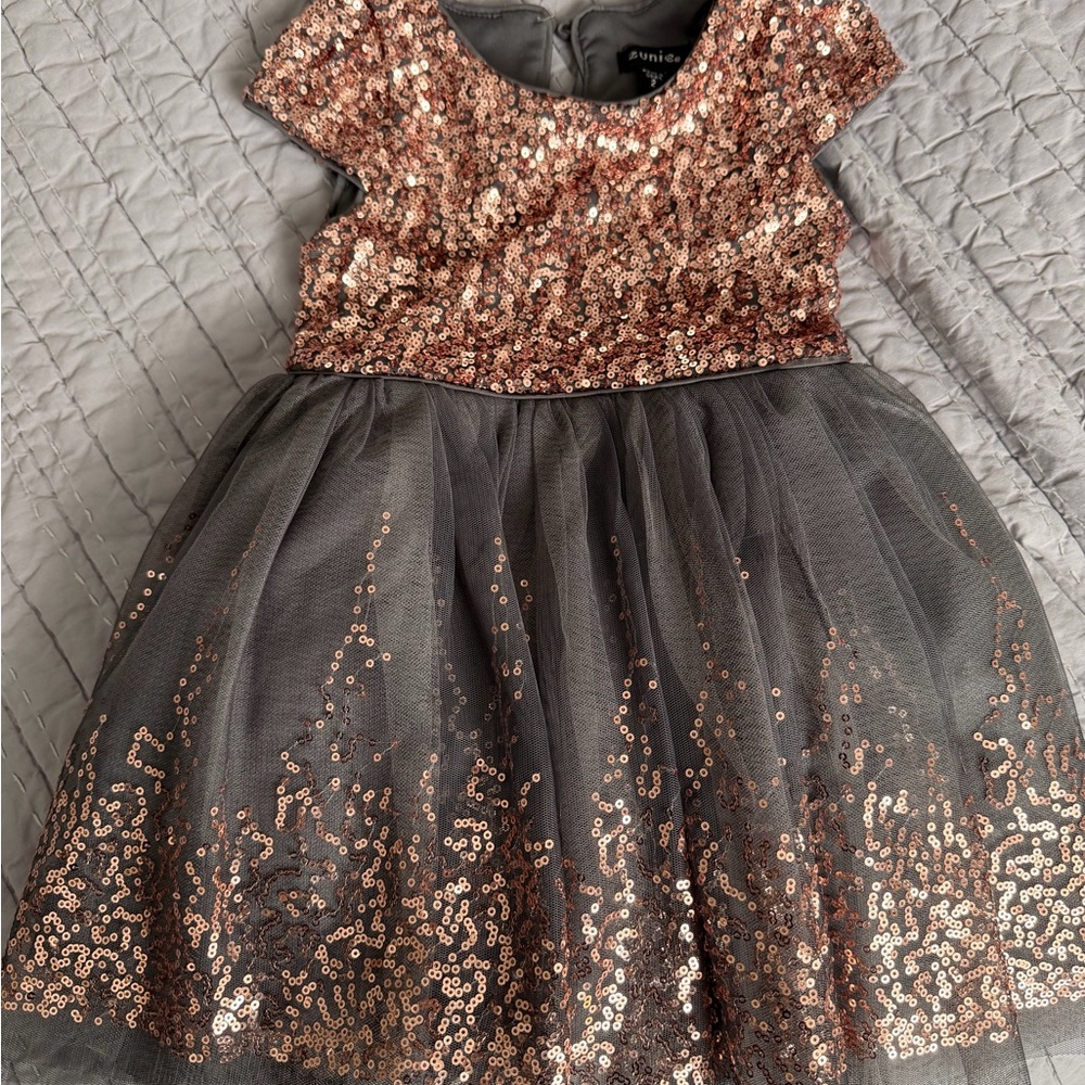 Zunie Rose Gold Sequin Dress